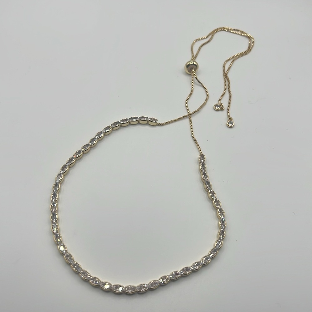 853. Elegant Gold Chain Adjustable Necklace - Picture 1 of 3